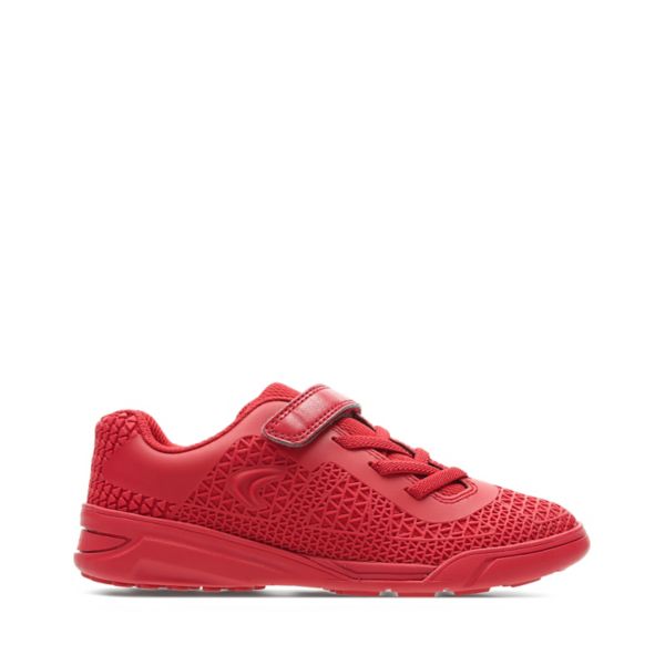 Clarks Girls Award Blaze Kid Trainers Red | CA-6935480